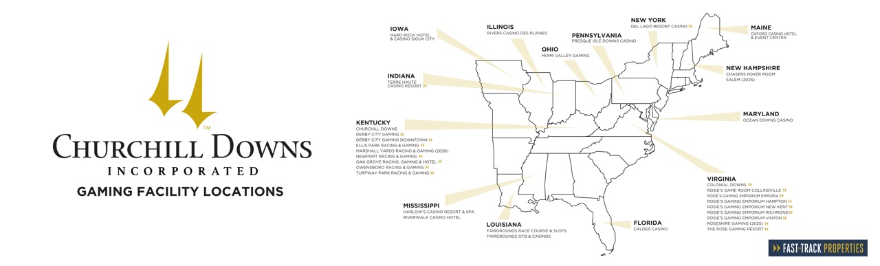 Churchill Downs Inc. Gaming Facility Locations