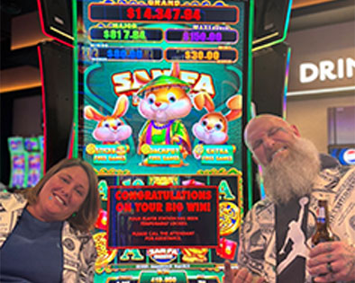 Text display showing jackpot information for Owensboro Racing & Gaming — dated 2/23 — with a jackpot amount of $4,226.